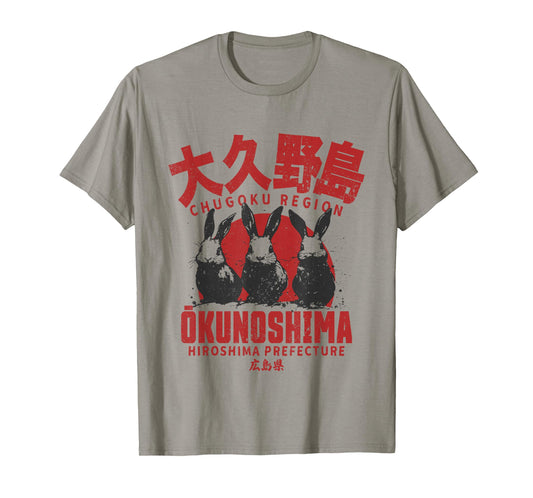 Okunoshima Japan Rabbit Island Usagi Shima Japanese Graphic T-Shirt