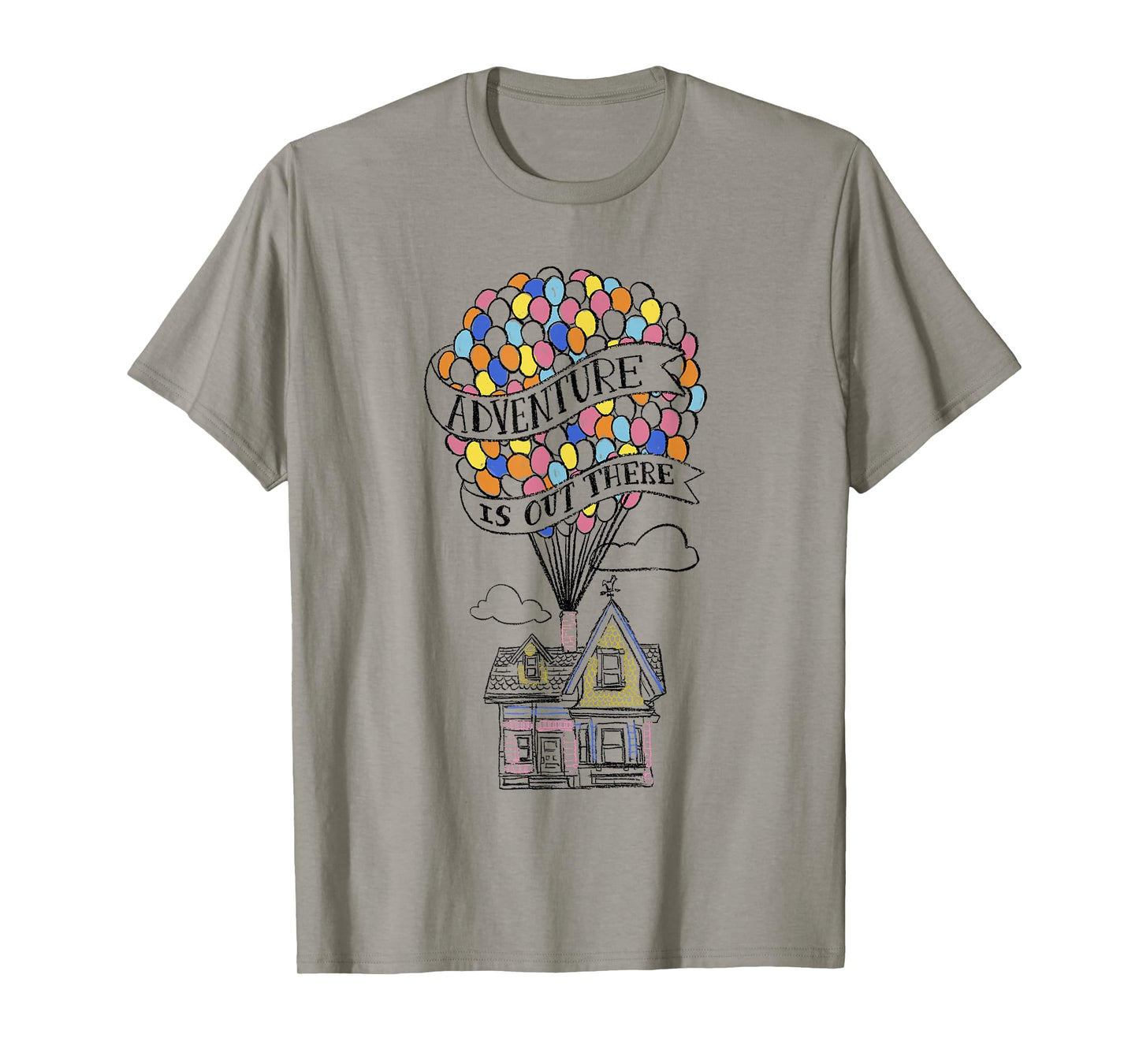 Disney Pixar Up Adventure is Out There Flying House Outline T-Shirt