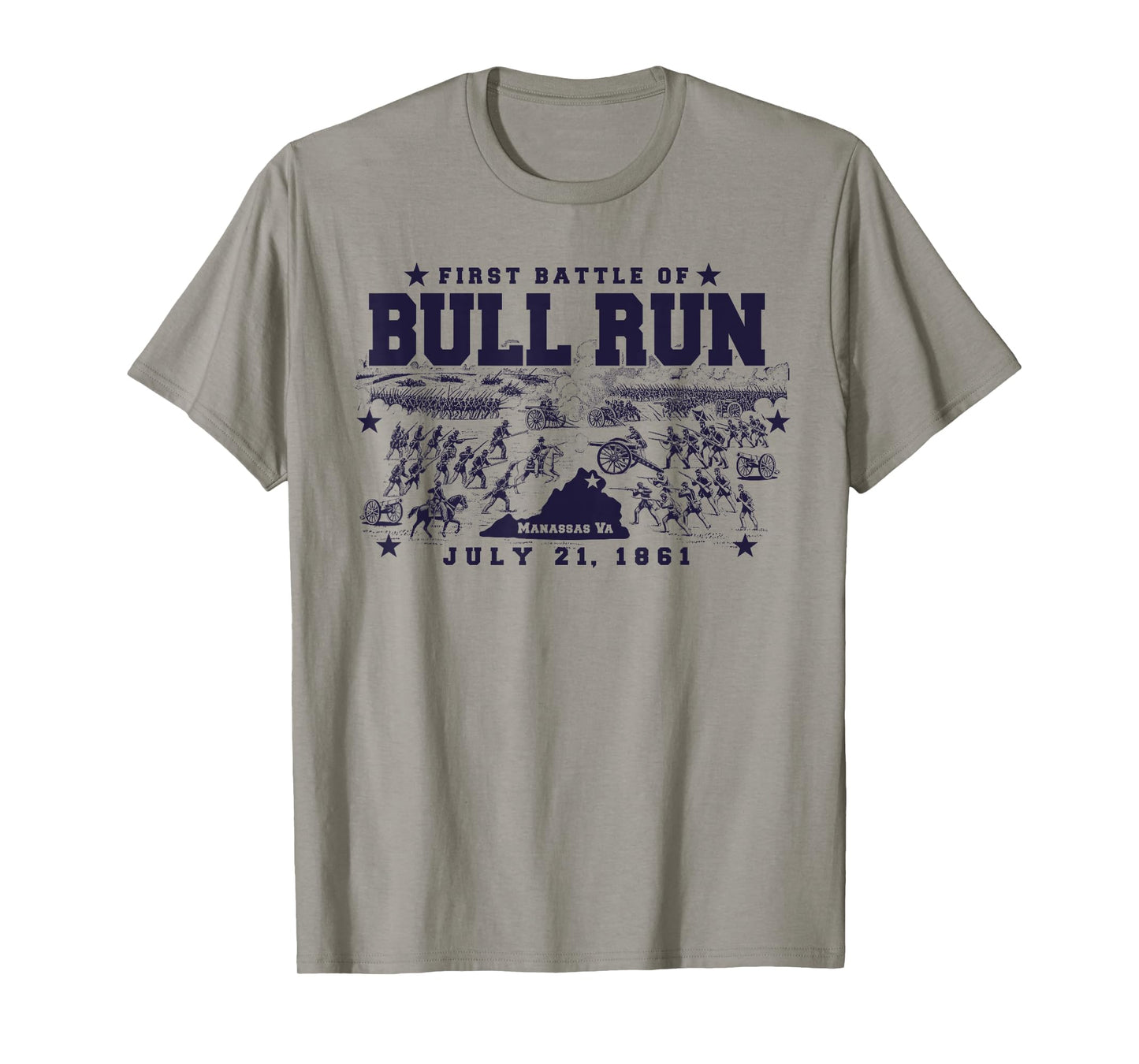 Civil War History The Battle Of Bull Run Manassas VA 1864 T-Shirt