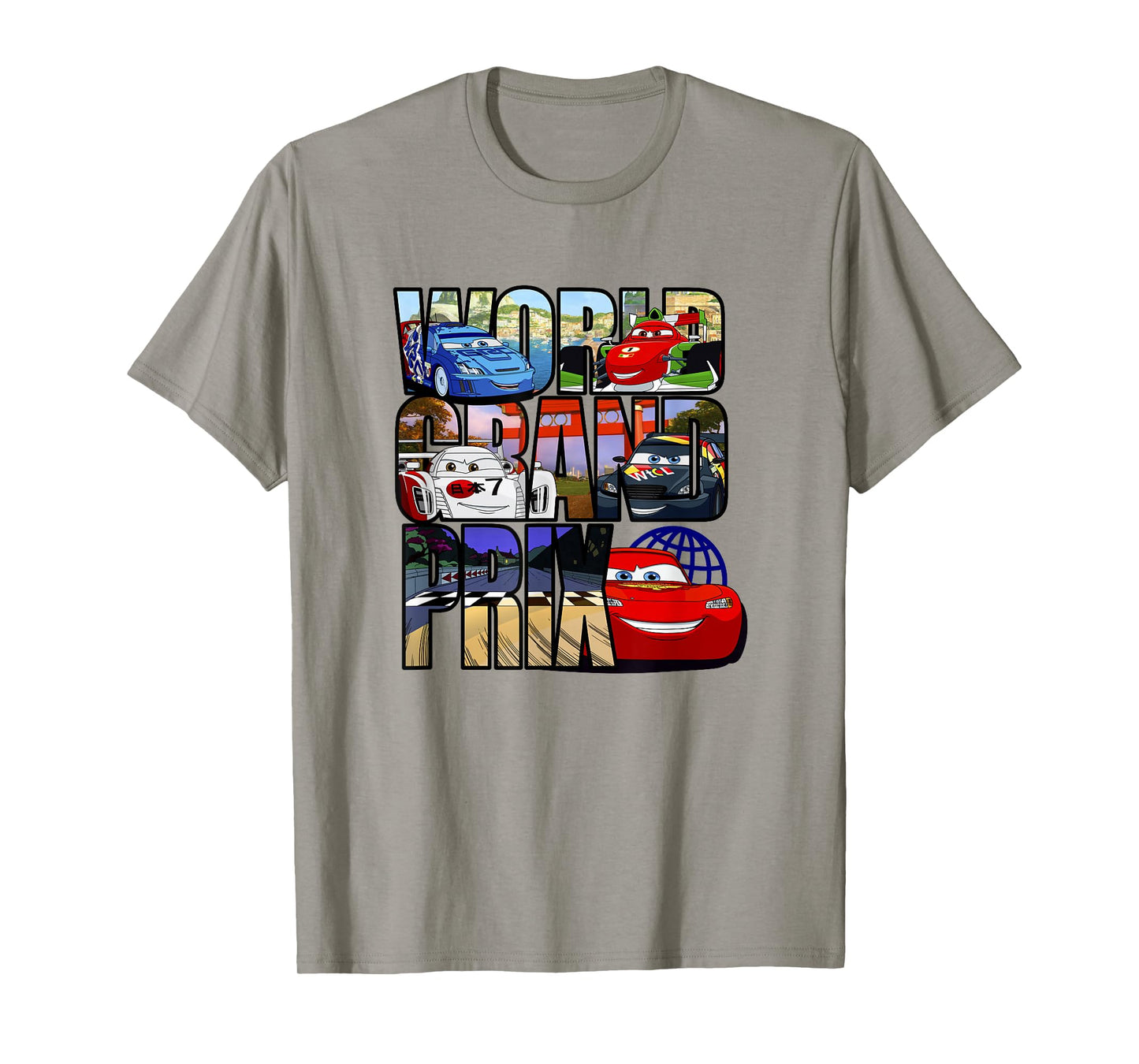 Disney Pixar Cars 2 World Grand Prix Destinations Logo T-Shirt