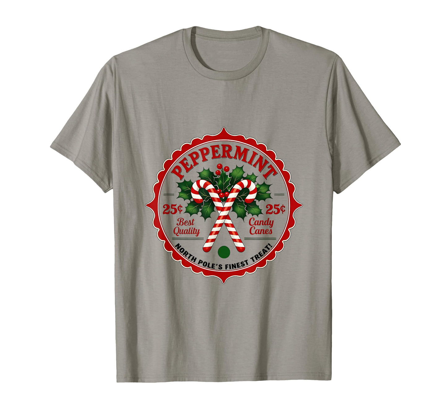 Vintage North Pole Candy Company Christmas Old Fashioned T-Shirt