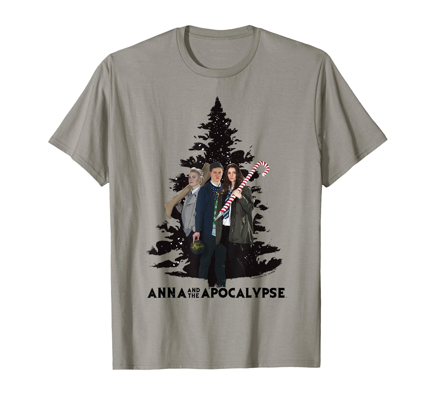 Anna and the Apocalypse Group Shot Zombie Christmas Tree T-Shirt