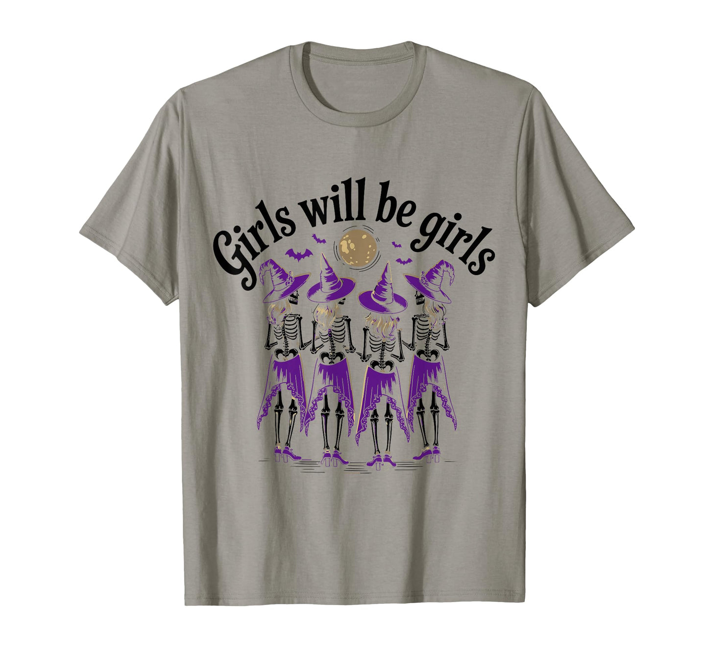 Spooky Season Girls Will Be Girls Witch Vintage Halloween T-Shirt