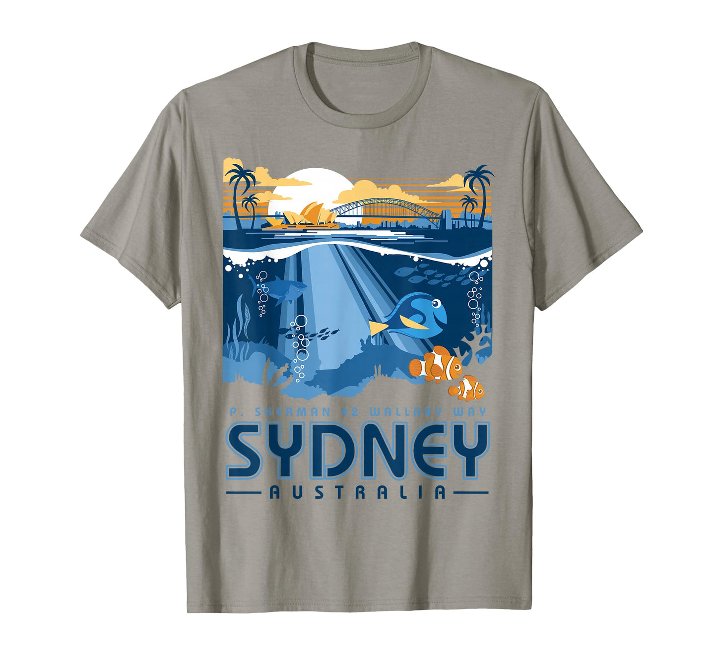Disney Pixar Finding Nemo Sydney Australia Poster T-Shirt