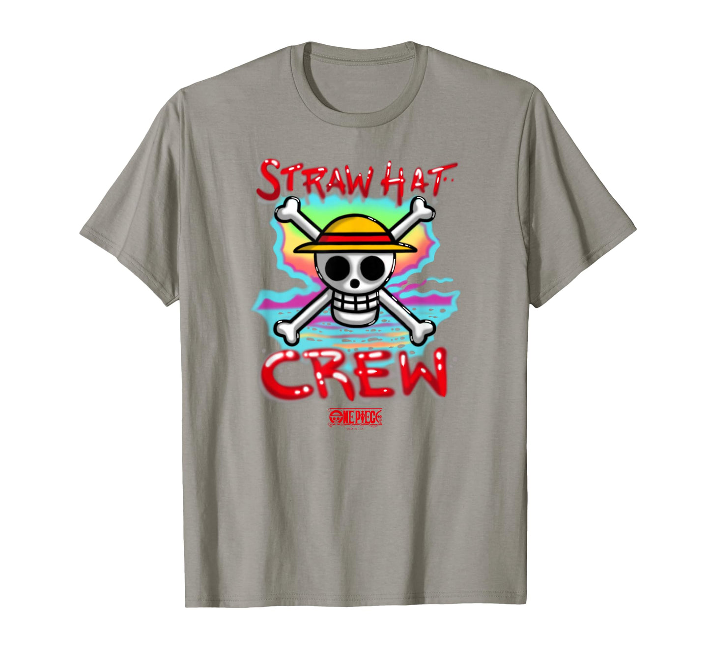 One Piece Anime Airbrush Style Straw Hat Crew T-Shirt