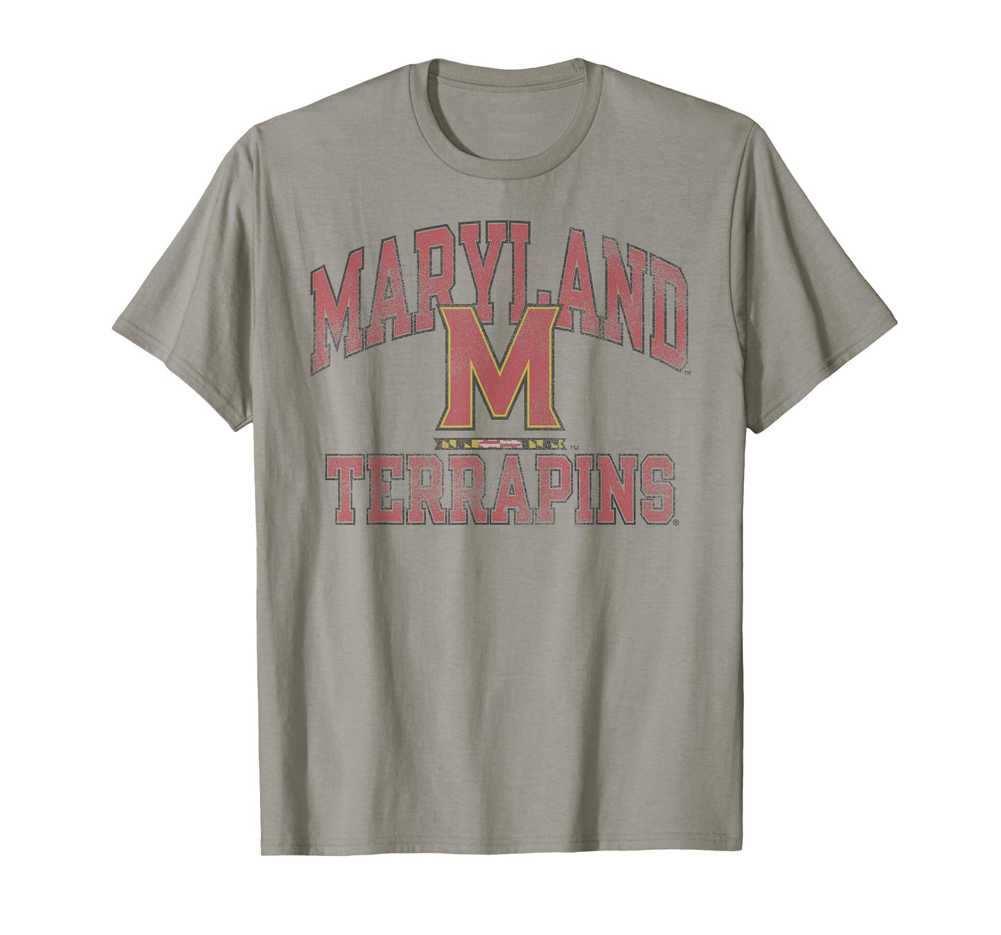 Maryland Terrapins Vintage Worn Gray Officially Licensed T-Shirt