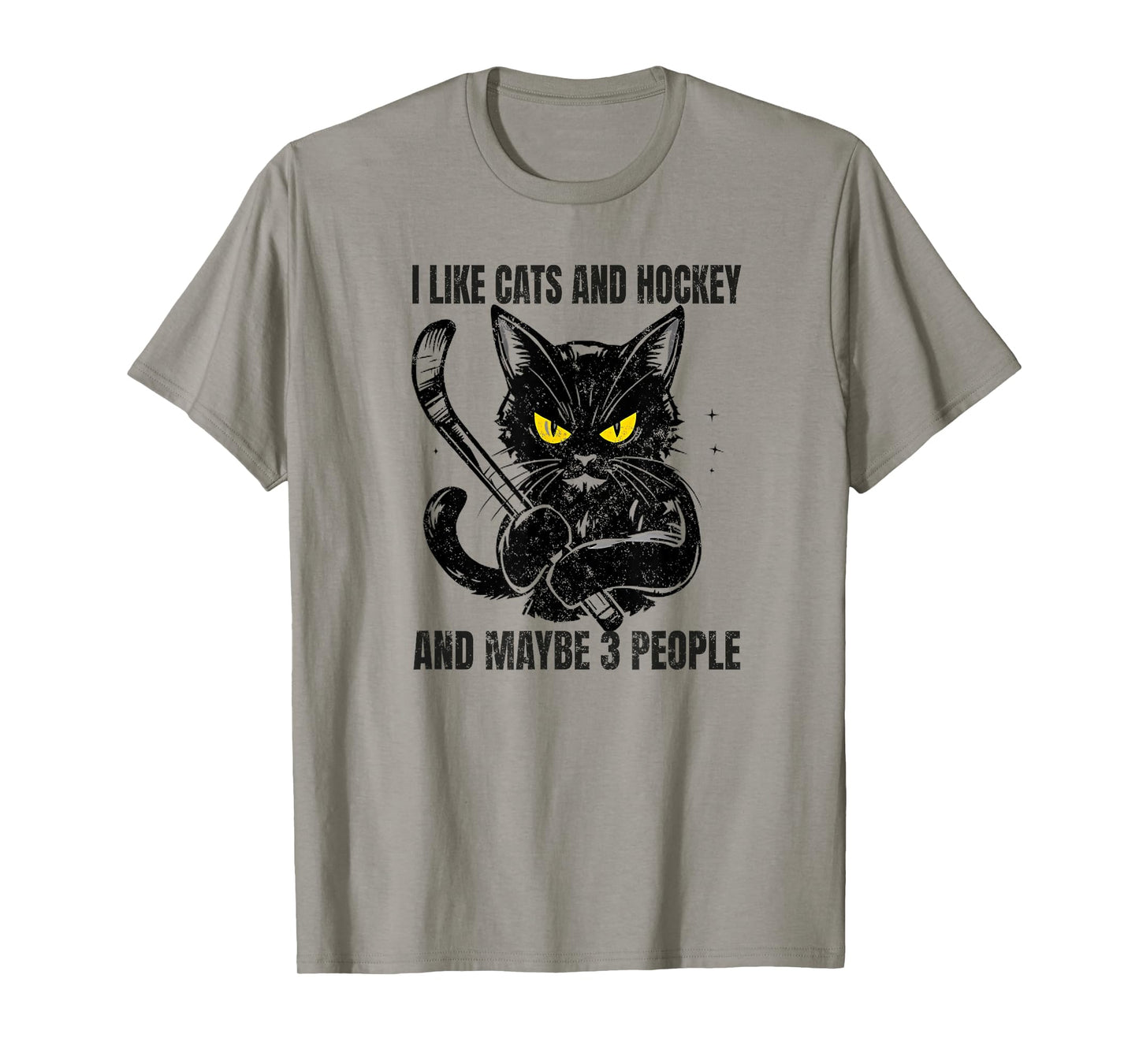 I like cats and hockey and maybe 3 people T-Shirt