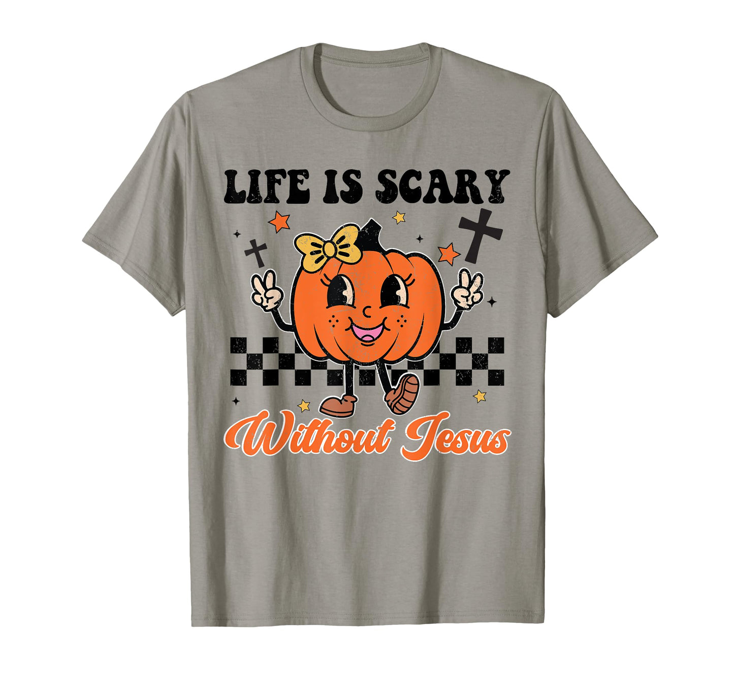 Life Is Scary Without Jesus Girl Toddler Christian Halloween T-Shirt