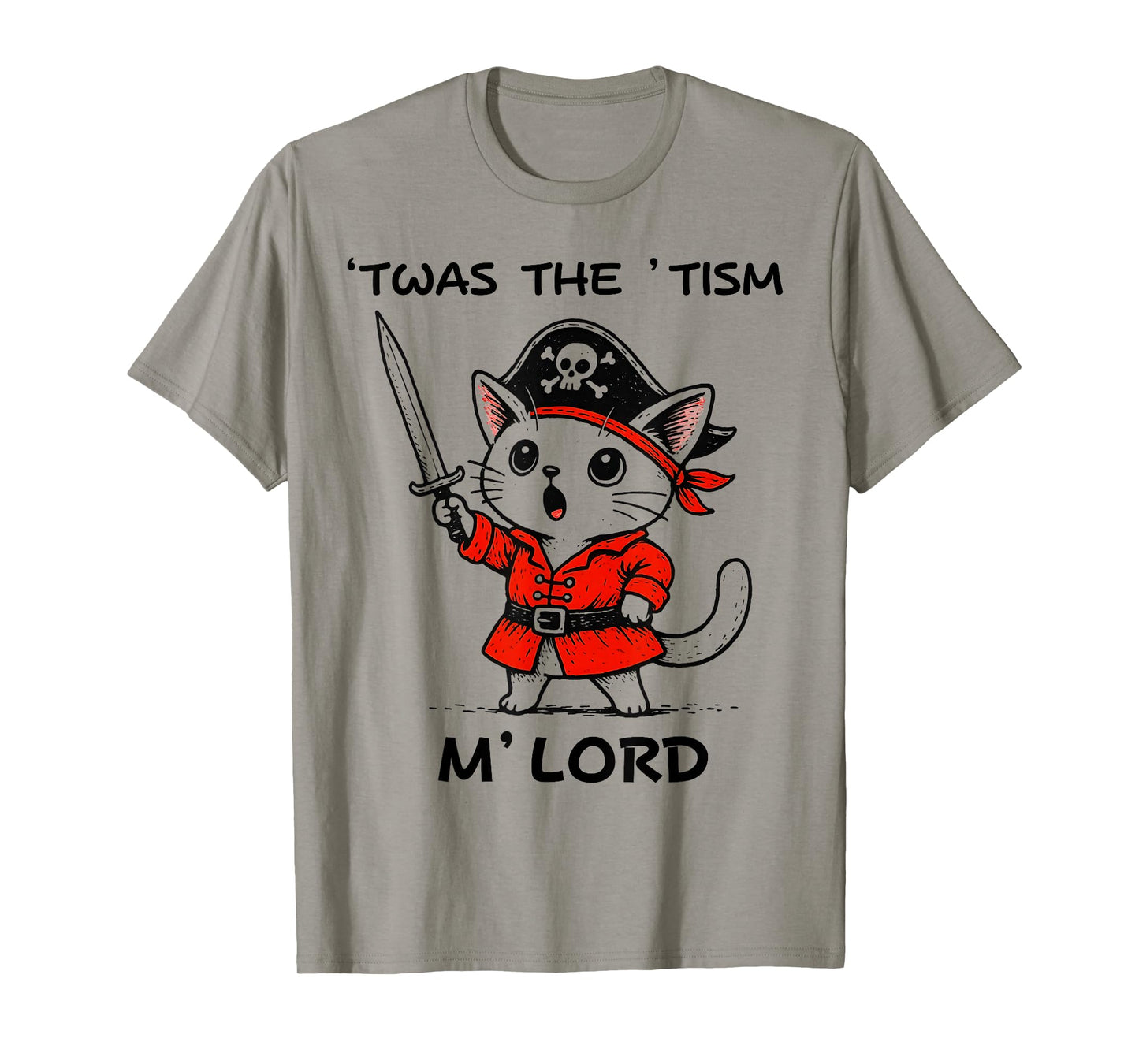 TWAS The Tism M'Lord Kawaii Pirate Cat Autism Awareness Kids T-Shirt