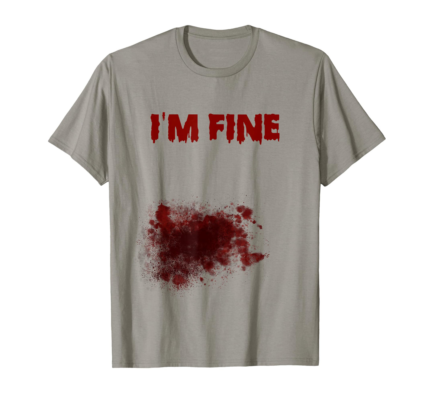 I'm Fine Bloody Zombie Bite Scary Halloween Costume T-Shirt