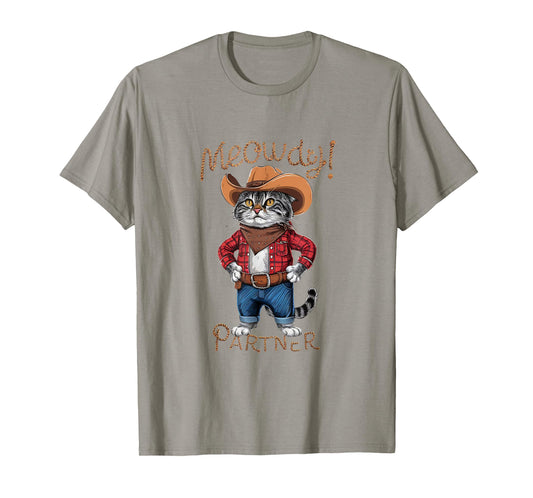 Meowdy Partner Cowboy Cat T-Shirt