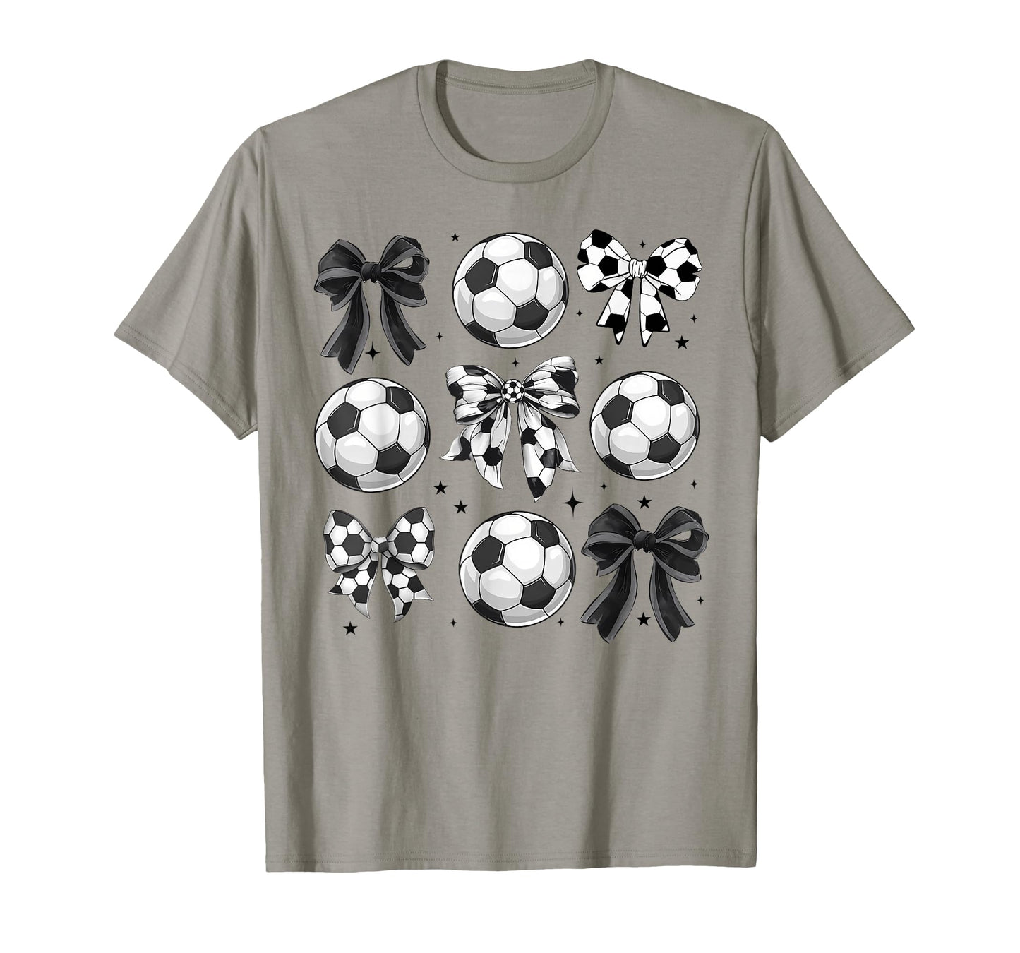 Coquette Soccer Bows Game Day Soccer Mama Mom Cheer Girls T-Shirt