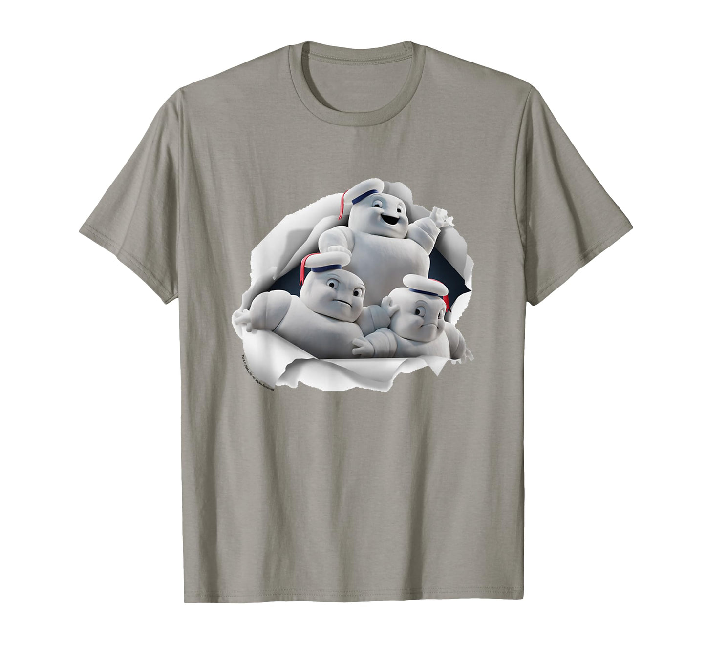 Ghostbusters Mini Pufts Breaking Through Chest Big Poster T-Shirt