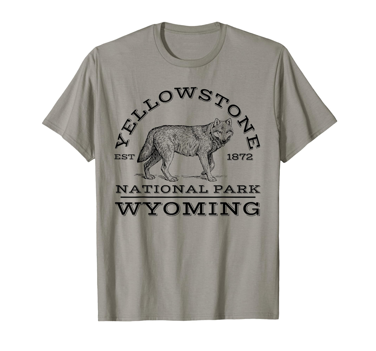 Yellowstone National Park Wolf Wyoming Hike Outdoors T-Shirt