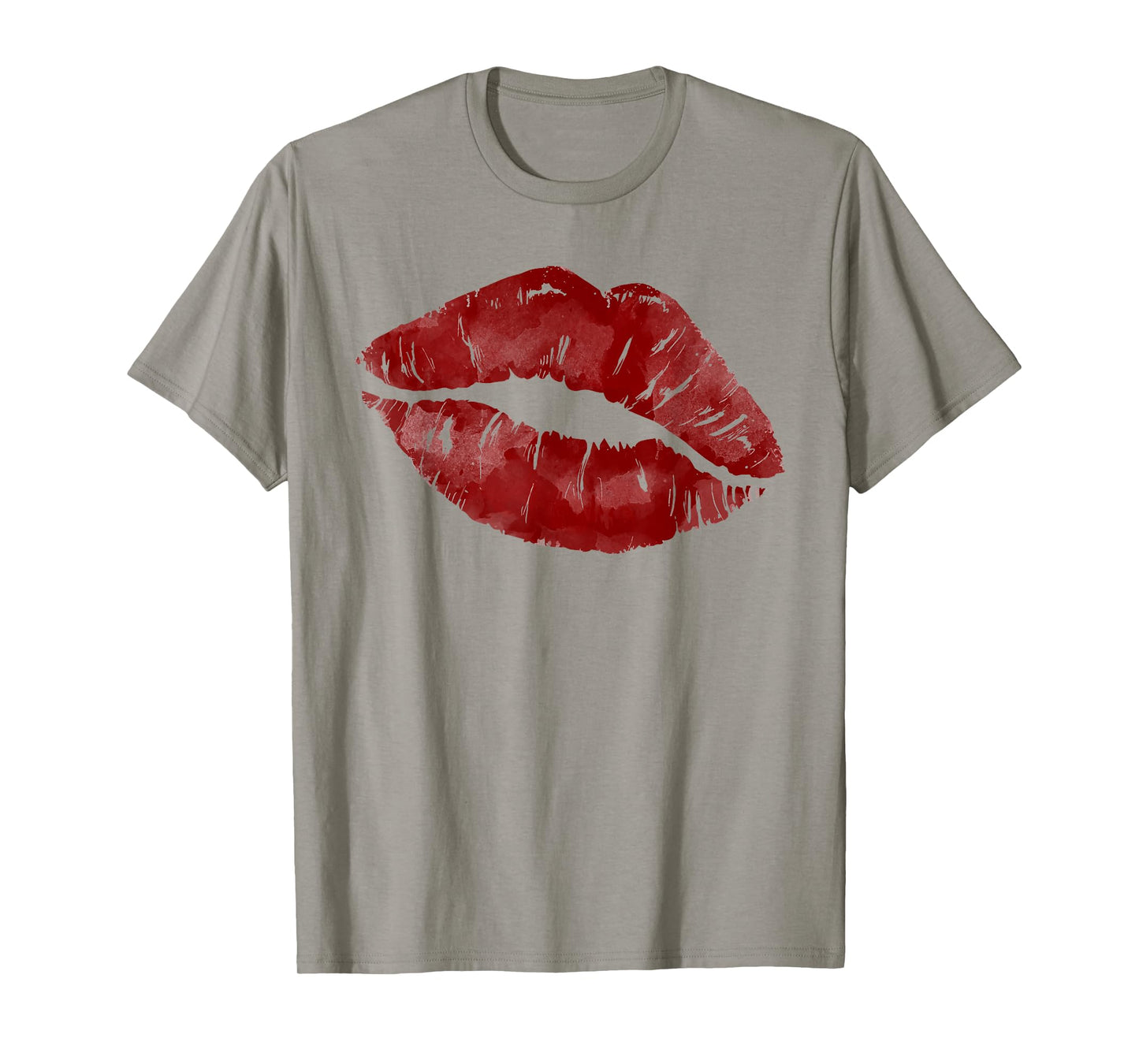 Sexy Red Hot Moist Lips Print Lipstick Kiss Me Clip Art T-Shirt