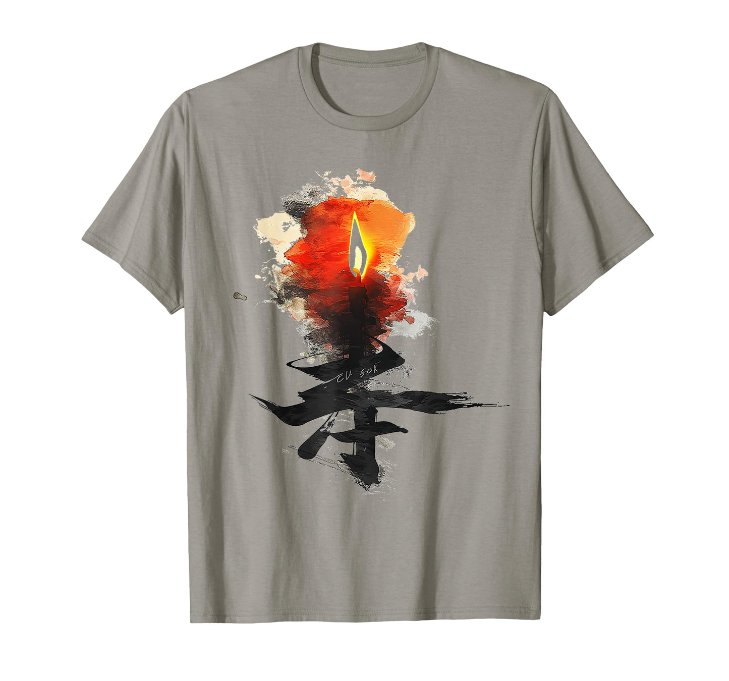 Anime Manga Abstract Motif Drawing Illustration Flame Anime T-Shirt