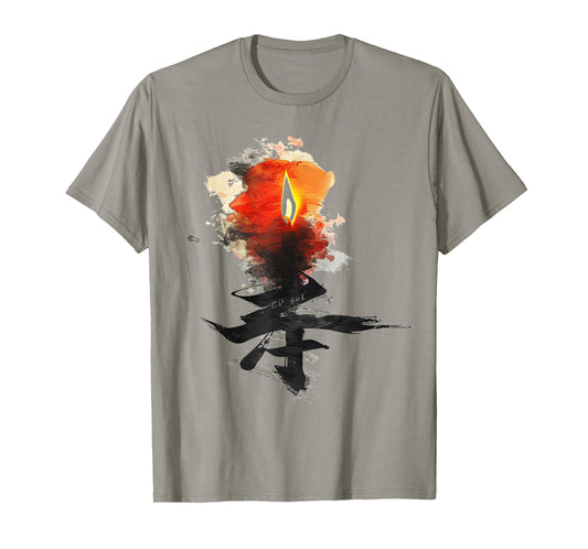 Anime Manga Abstract Motif Drawing Illustration Flame Anime T-Shirt