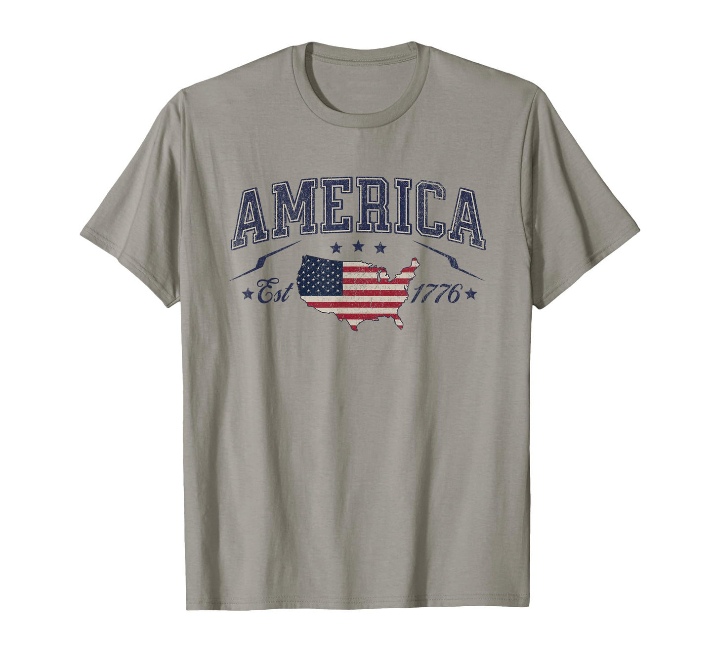 Patriotic American Flag USA Est 1776 4th of July America T-Shirt