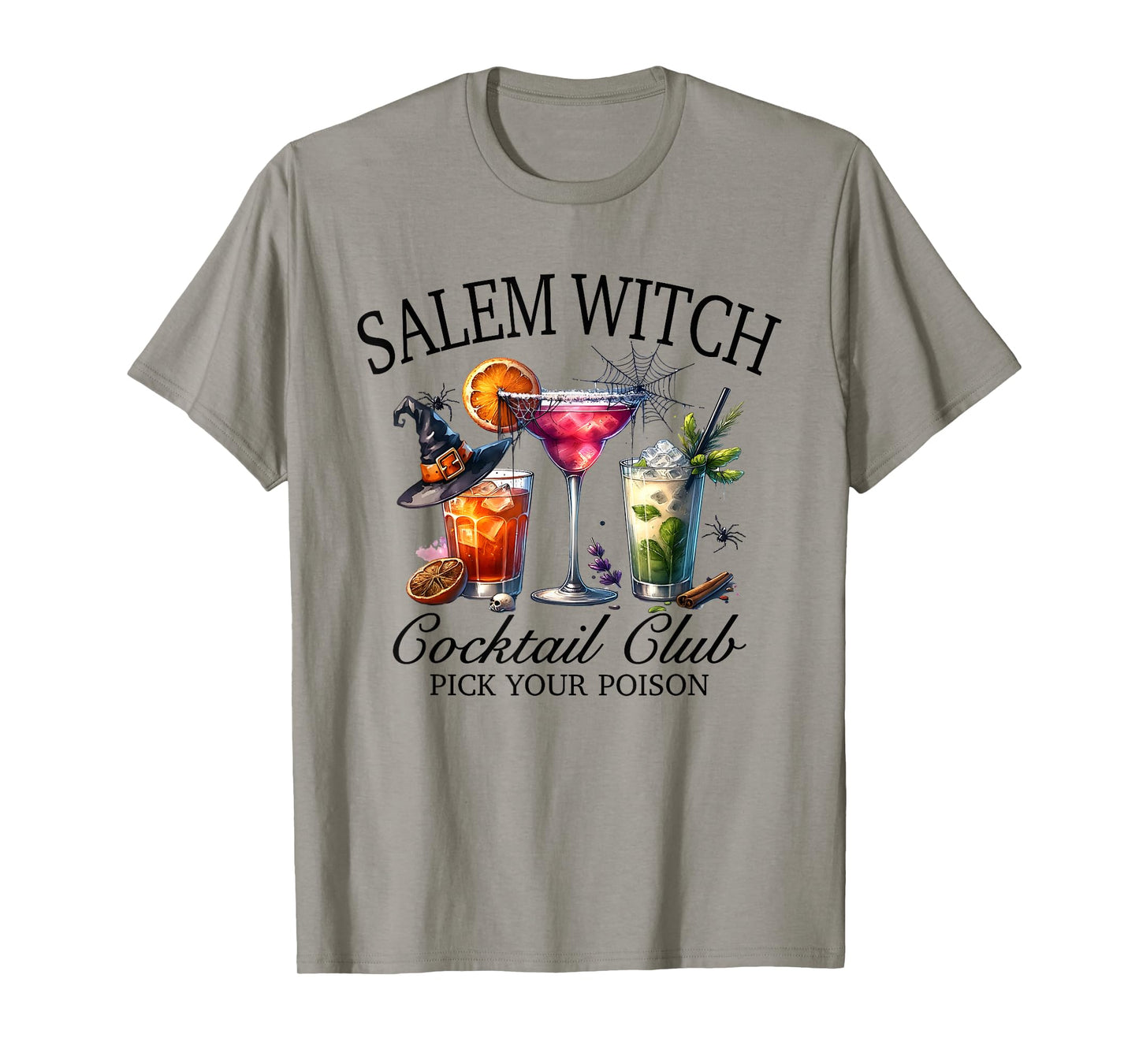 Salem Witch Cocktail Funny Club Pick Your Halloween Poison T-Shirt