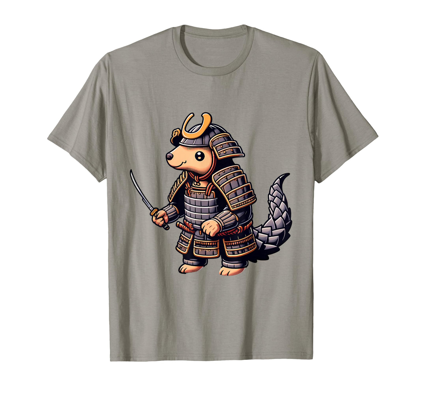 Samurai Pangolin Japanese Anime Halloween Costume T-Shirt