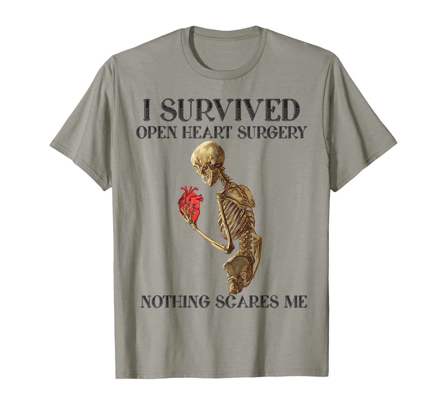 I Survived Open Heart Surgery Skeleton Heart T-Shirt