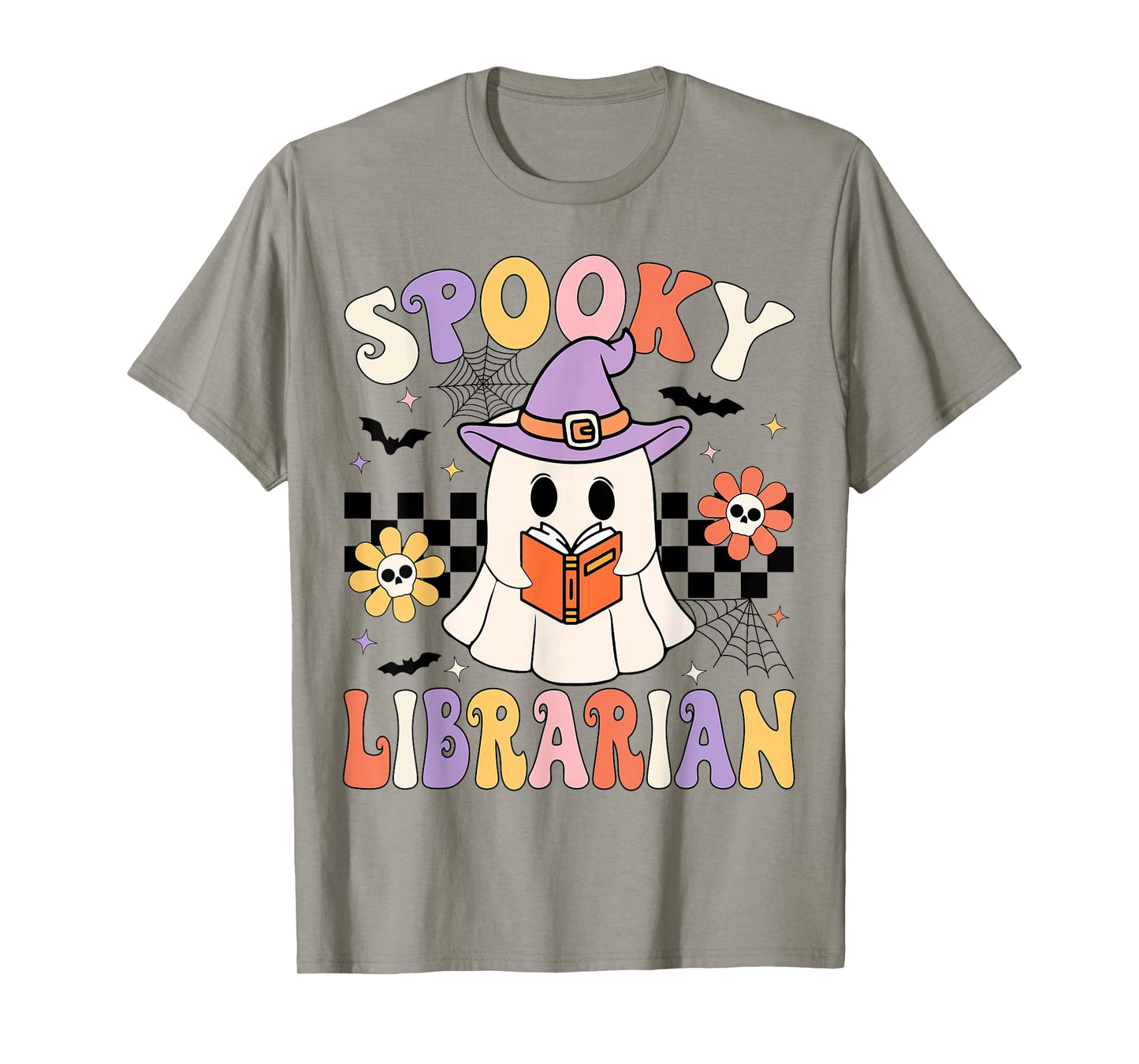 Groovy Spooky Librarian Halloween Library ghost Librarian T-Shirt