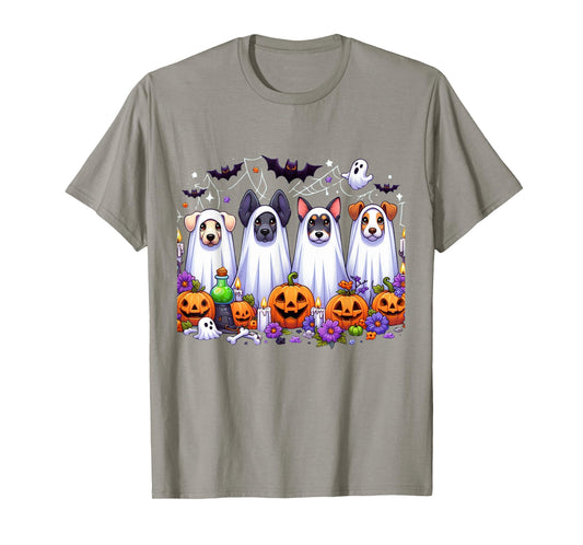 Dog Ghost Cute Dog Dressed As Ghost Funny Halloween Dog T-Shirt