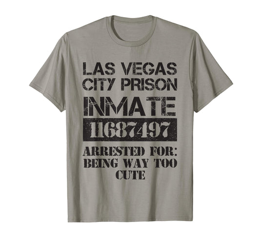Funny Halloween Las Vegas City Prisoner Costume T-Shirt