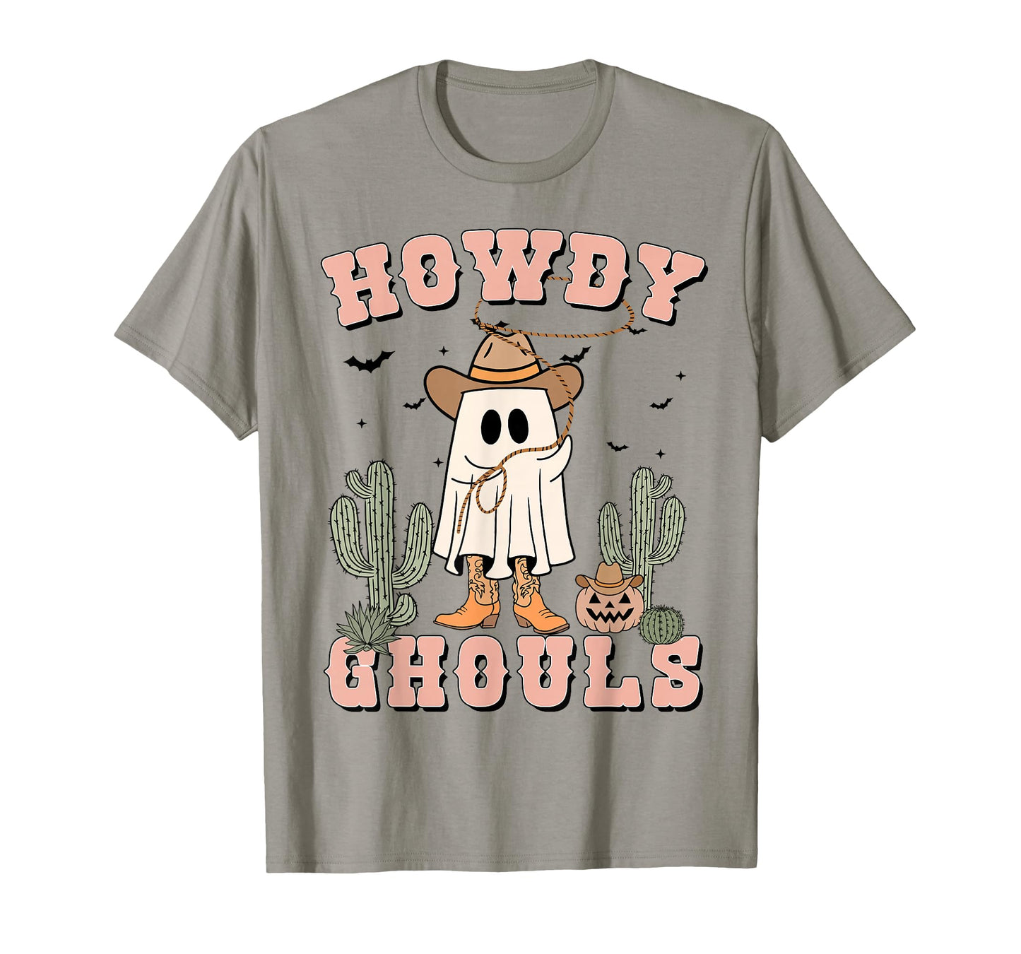 Funny Howdy Ghouls Cowboy Ghost Men Women Toddler Halloween T-Shirt