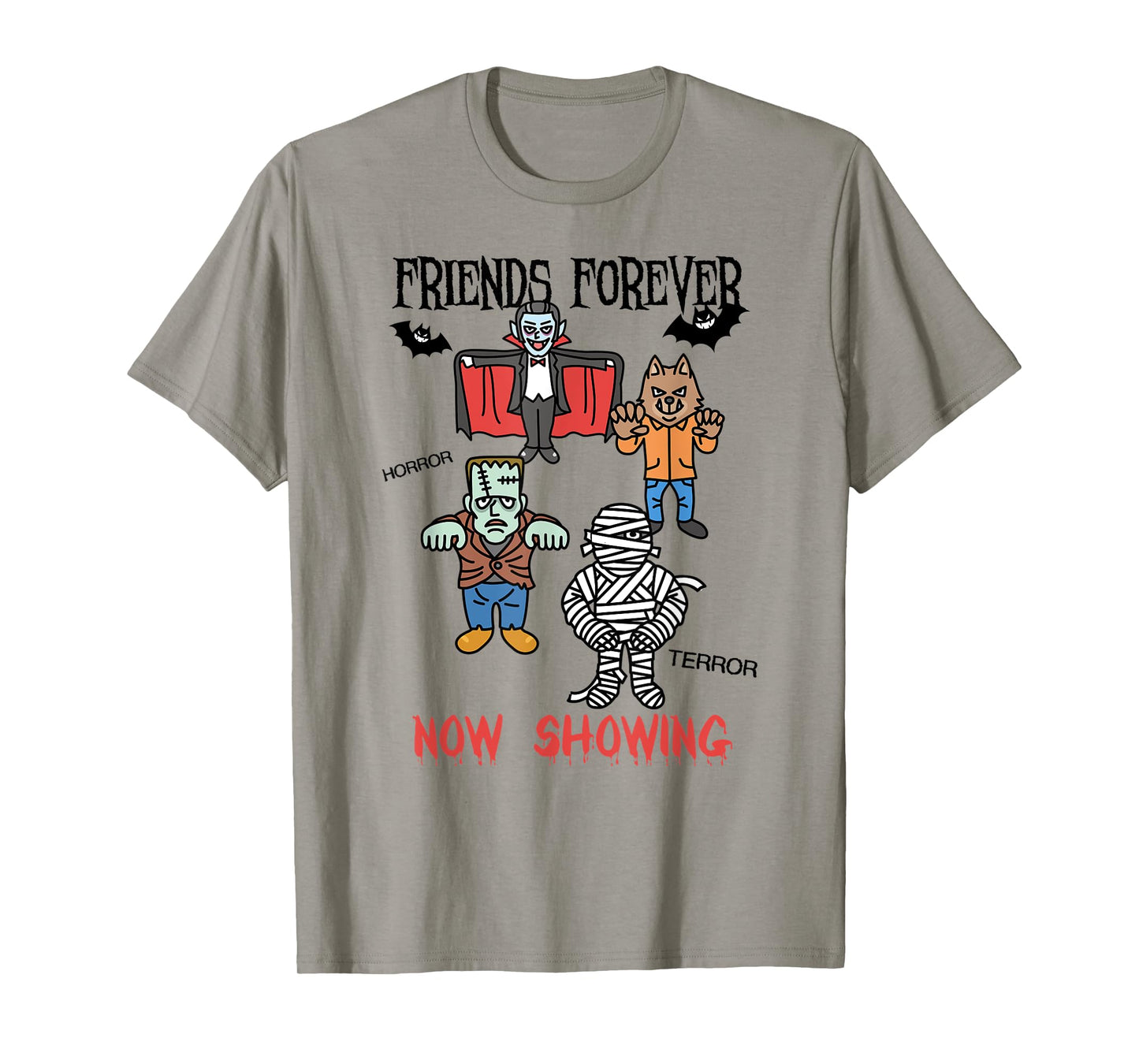 Dracula Frankenstein Mummy Werewolf Horror Movie Monsters T-Shirt