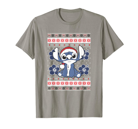 Disney Lilo & Stitch Christmas Cute Tropical Ugly Sweater T-Shirt