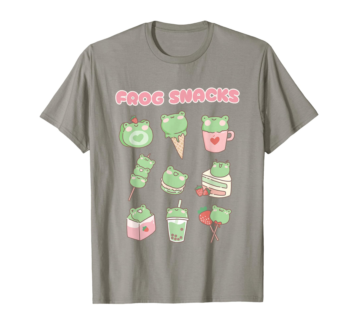 Funny Frog Snacks Cute Kawaii Aesthetic T-Shirt