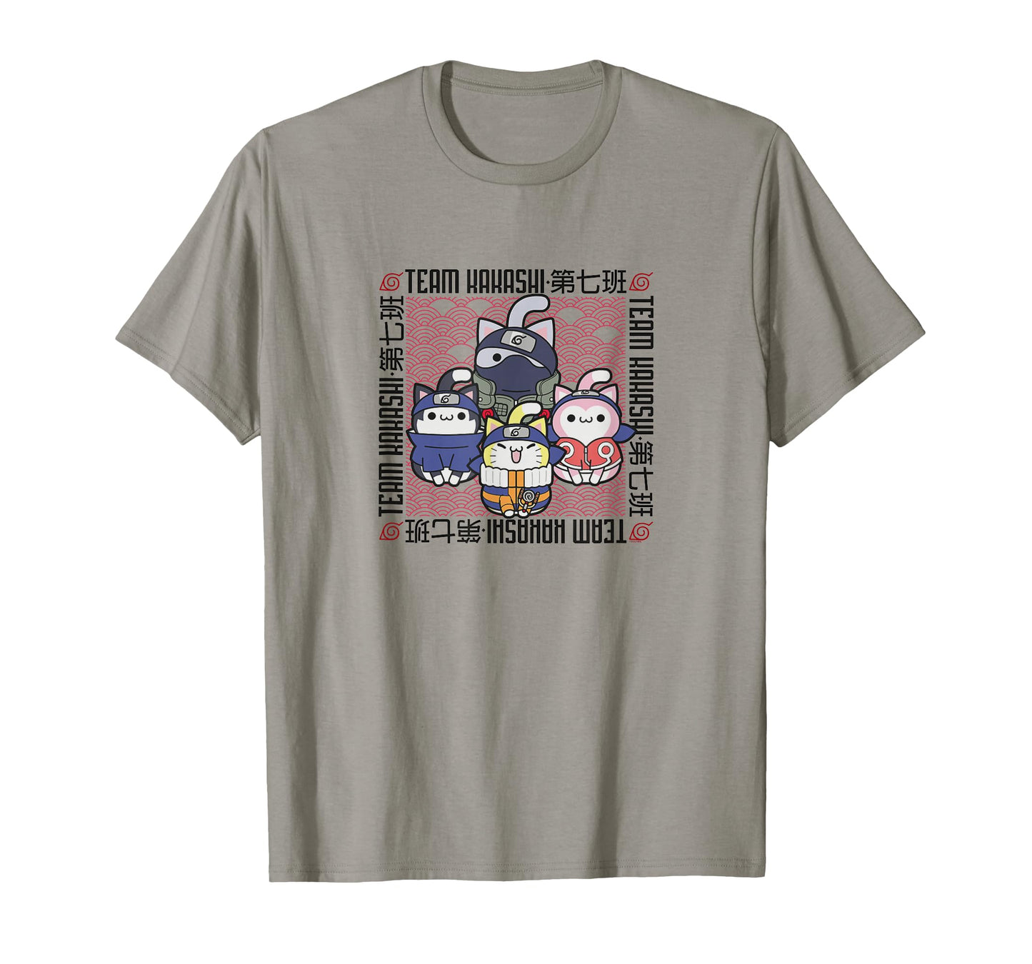 Nyaruto Team Kakashi Naruto Sasuke Sakura Group Shot T-Shirt