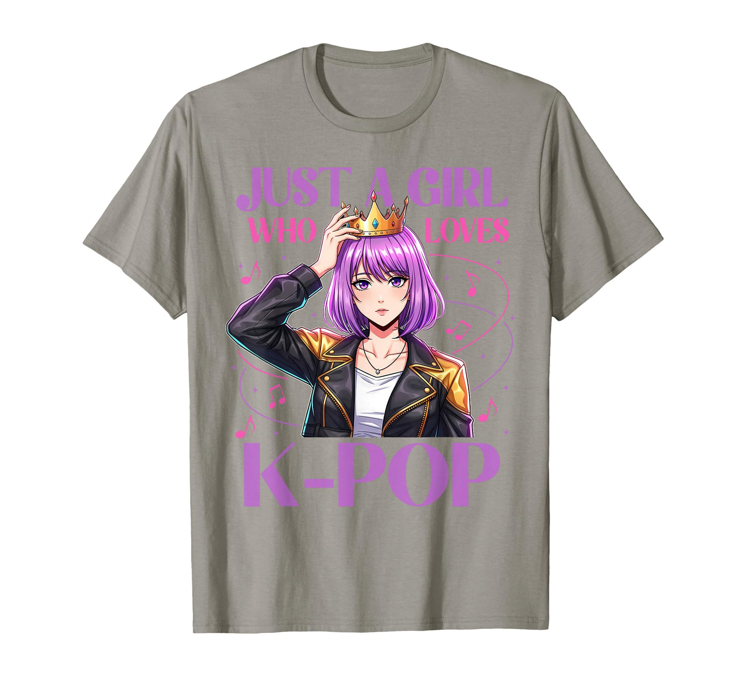 Just a Girl Who Loves K-Pop Cute Anime for Girls Teens T-Shirt