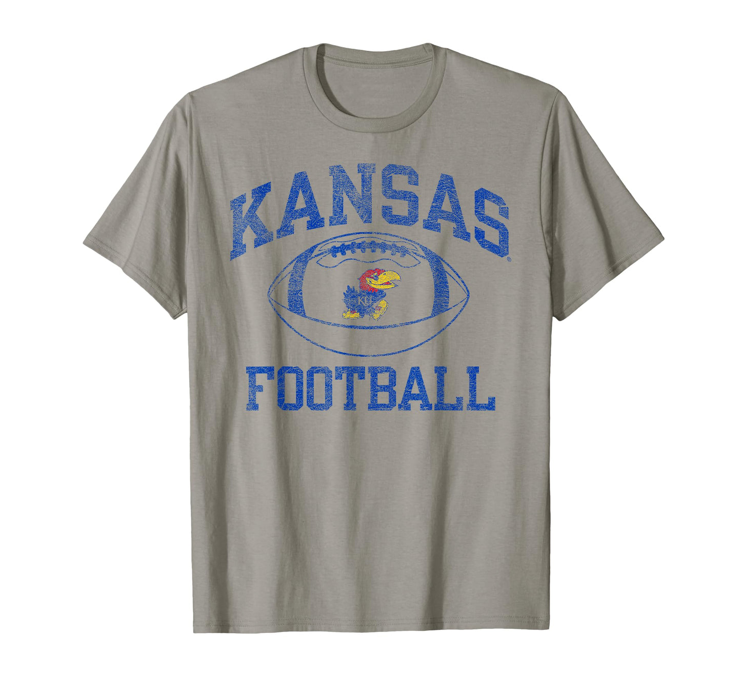 Kansas Jayhawks Football Intensity White Officially Licensed T-Shirt