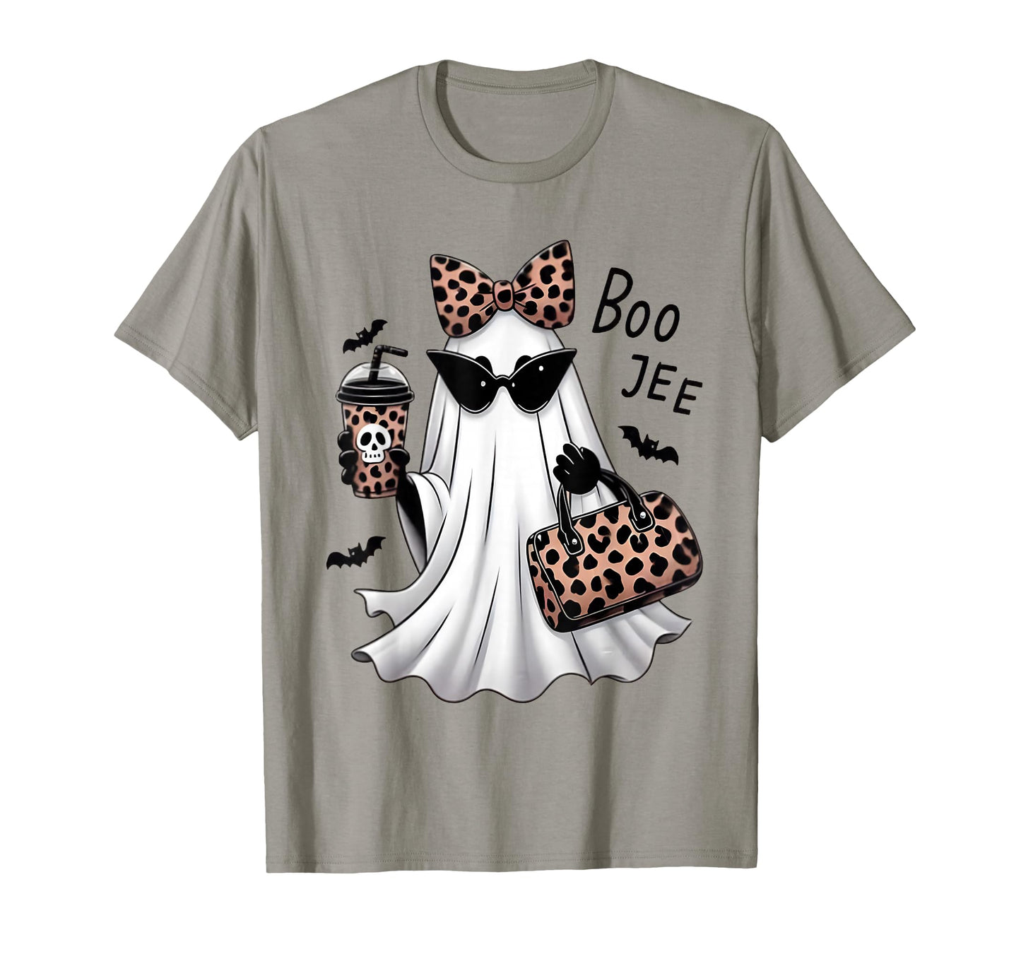 Boo JEE Ghost Spooky Vibes Halloween Boujee Women Funny T-Shirt