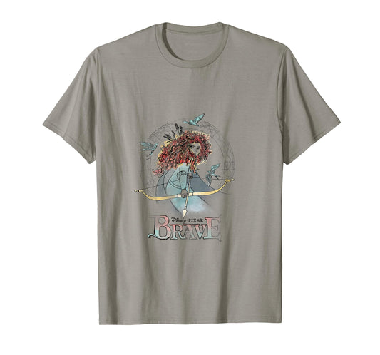 Disney Brave Merida Water Color Sketch Graphic T-Shirt T-Shirt