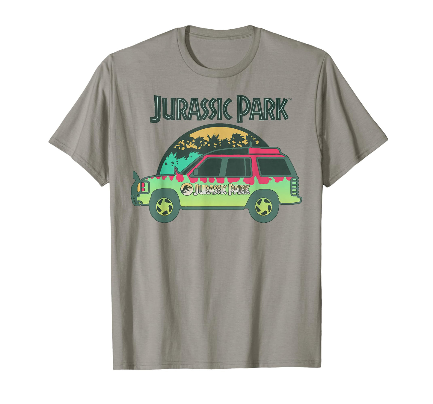Jurassic Park Green Car Ride Logo Graphic T-Shirt T-Shirt
