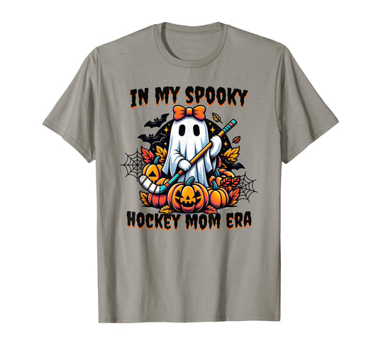 In My Spooky Hockey Mom Era Halloween Coquette Ghost Cute T-Shirt