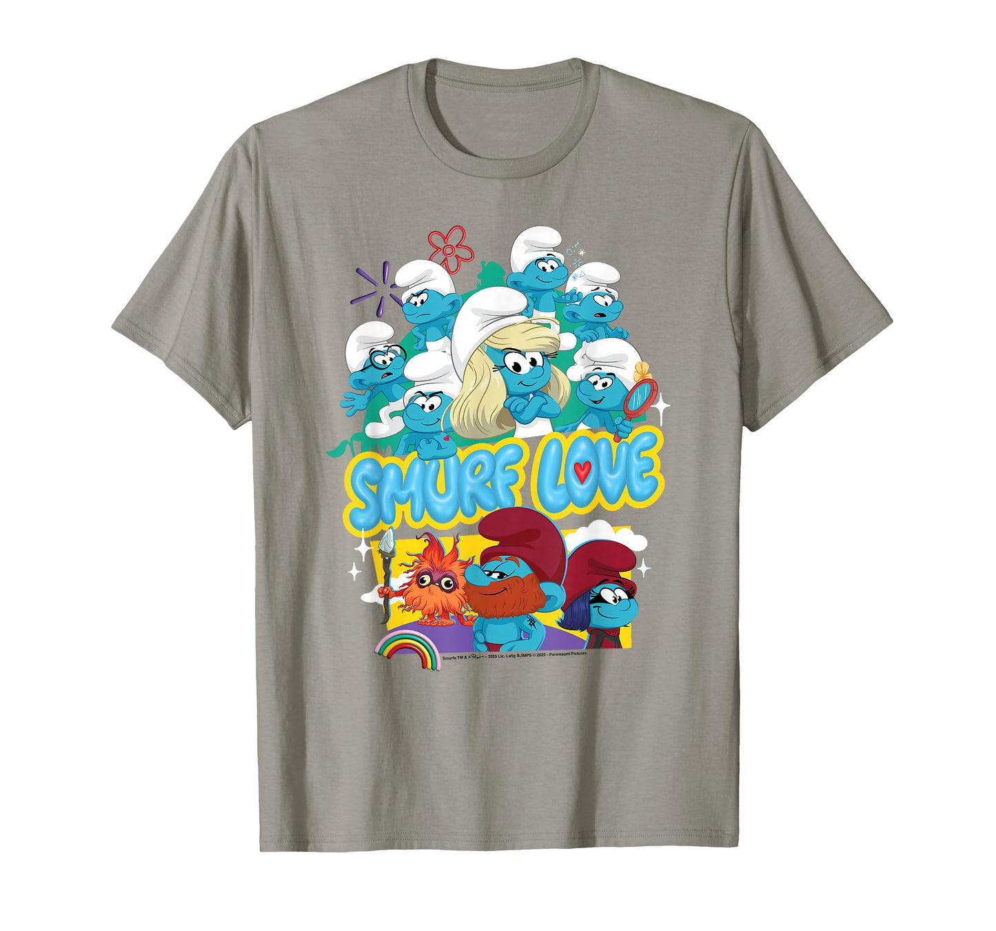 The Smurfs Movie Smurf Love Group Shot T-Shirt