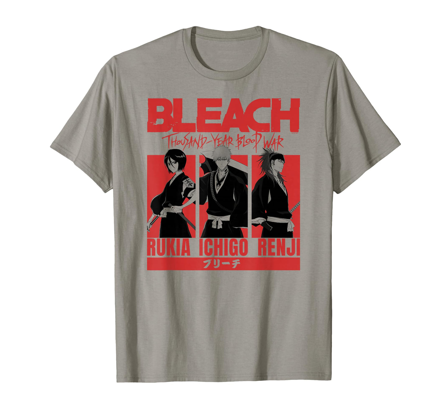 BLEACH: Thousand Year Blood Rukia Ichigo Renji Blocks Anime T-Shirt