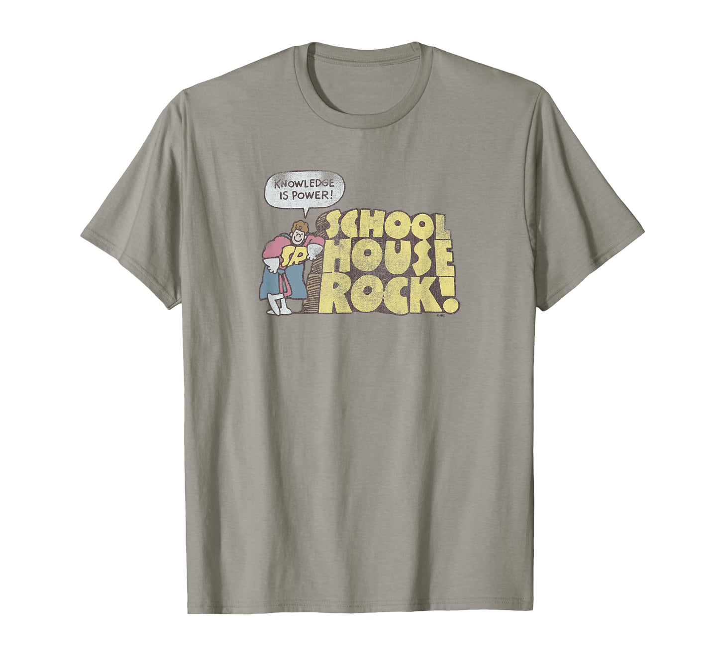 Schoolhouse Rock Knowledge Is Power Rocky with Logo Retro TV T-Shirt