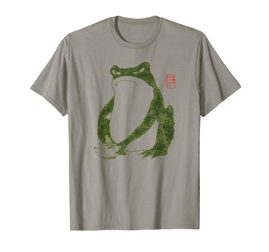 Grumpy Frog Japanese Art Print T-Shirt