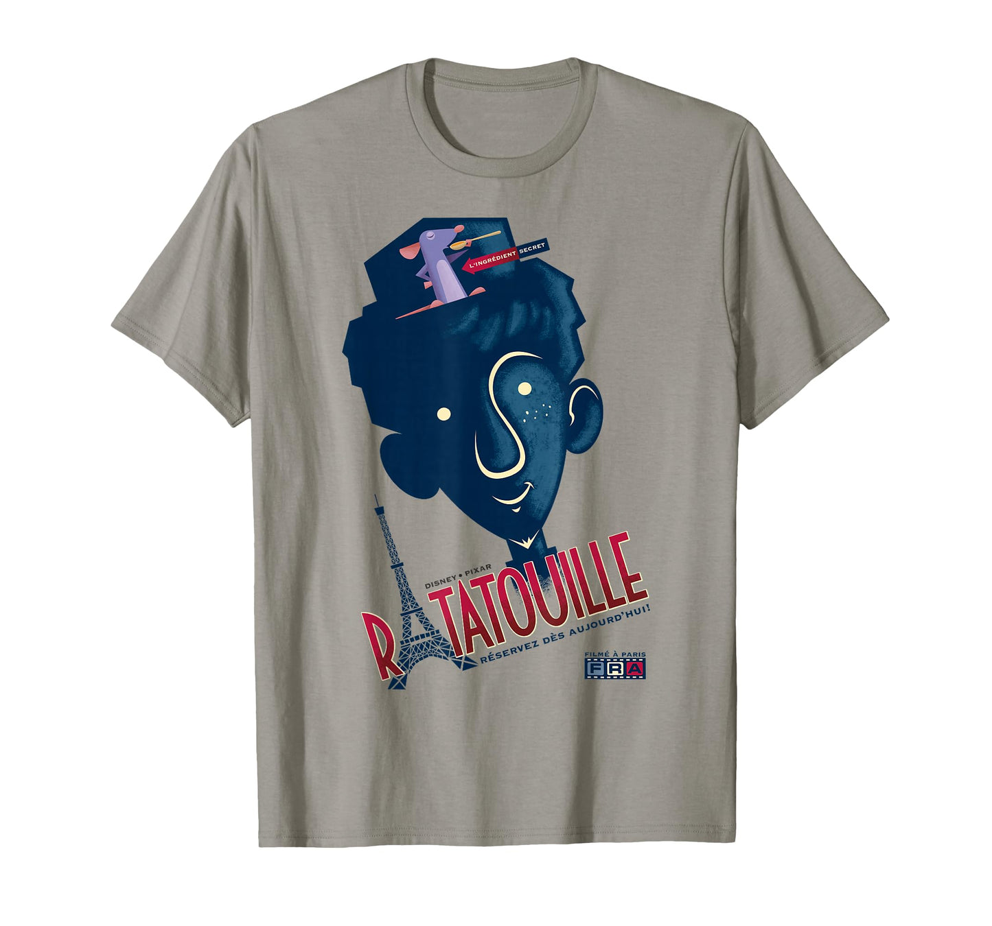 Disney Pixar Ratatouille Alfredo and Remy Blue Hue Portrait T-Shirt