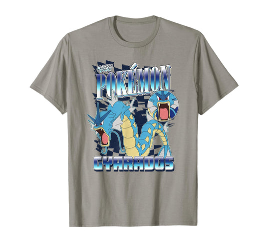 Pokémon Epic Gyarados Retro Montage Big Chest Logo T-Shirt