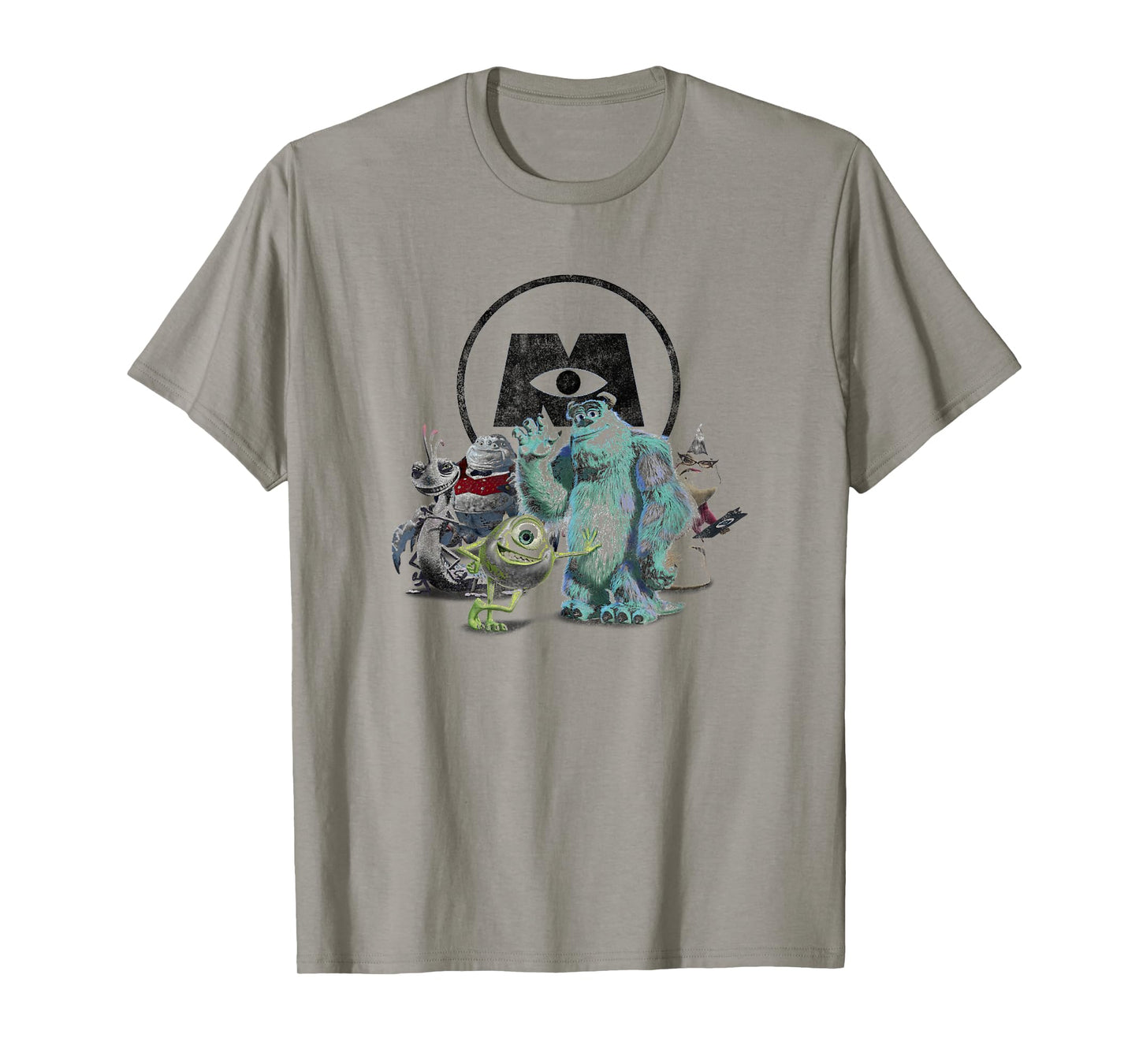 Disney Pixar Monsters, Inc. Iconic Characters Retro Big Logo T-Shirt