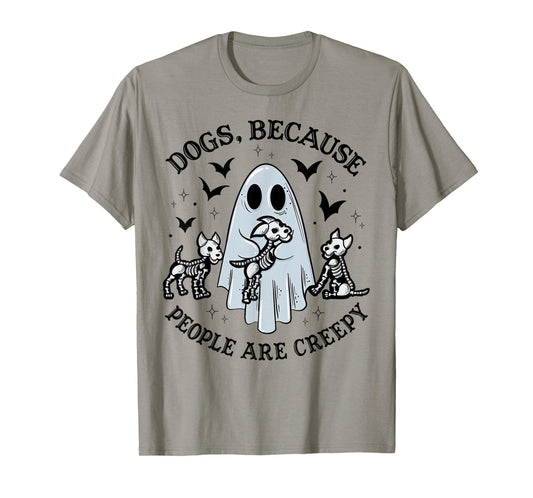 Dogs Because People Are Creepy Halloween Dog Grooming T-Shirt