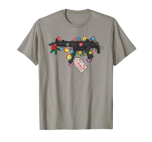 Gun Now I Have A Machine Gun Ho-ho-ho Christmas Lighs T-Shirt