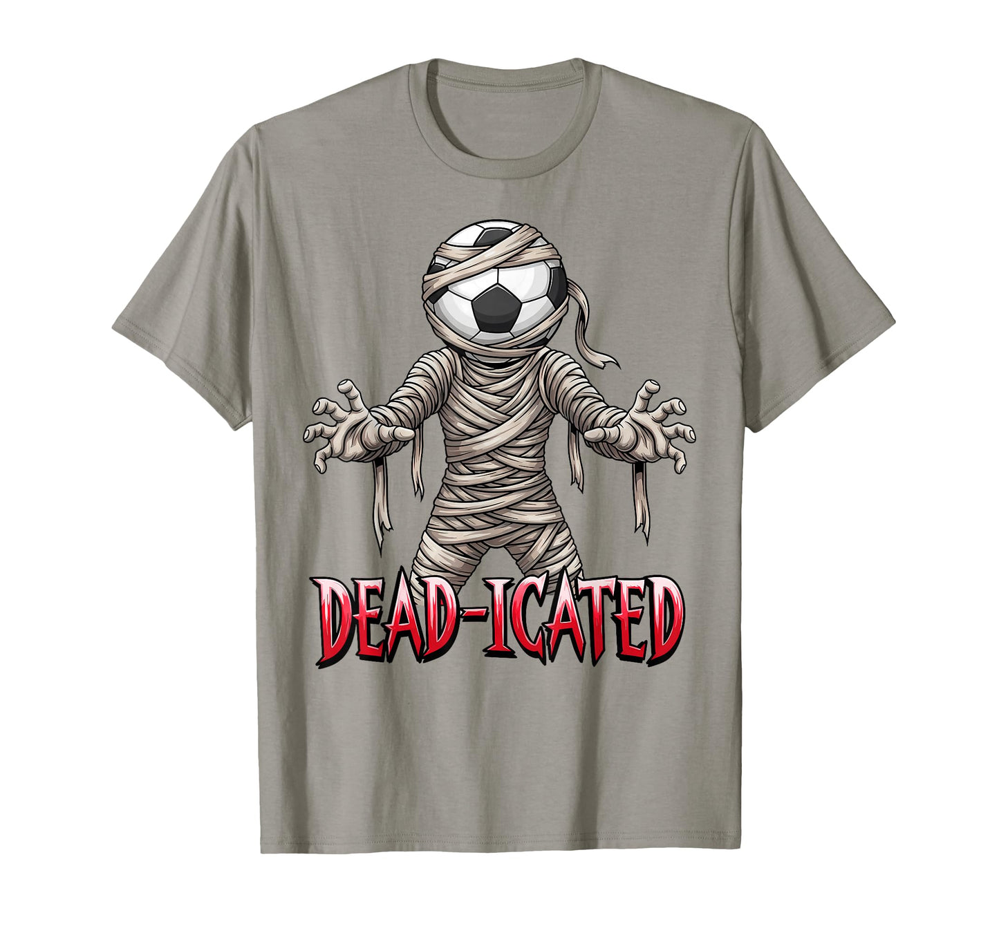 Zombie Mummy Soccer Player Scary Soccer Halloween Sports T-Shirt