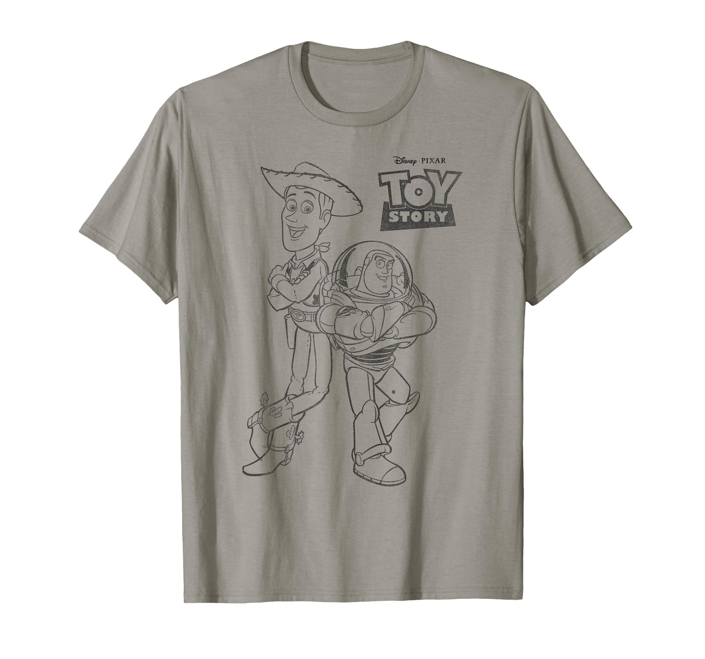 Disney Pixar Toy Story Buzz And Woody Back To Back Poster T-Shirt